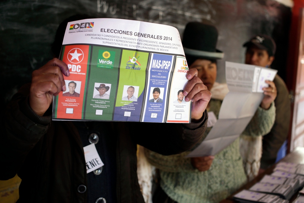 Election poll in Bolivia 