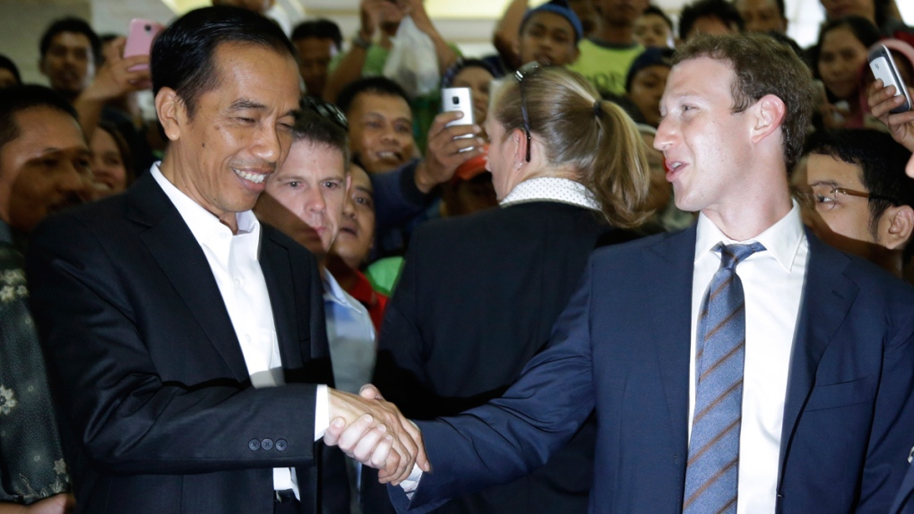 Zuckerberg and Widodo in Jakarta