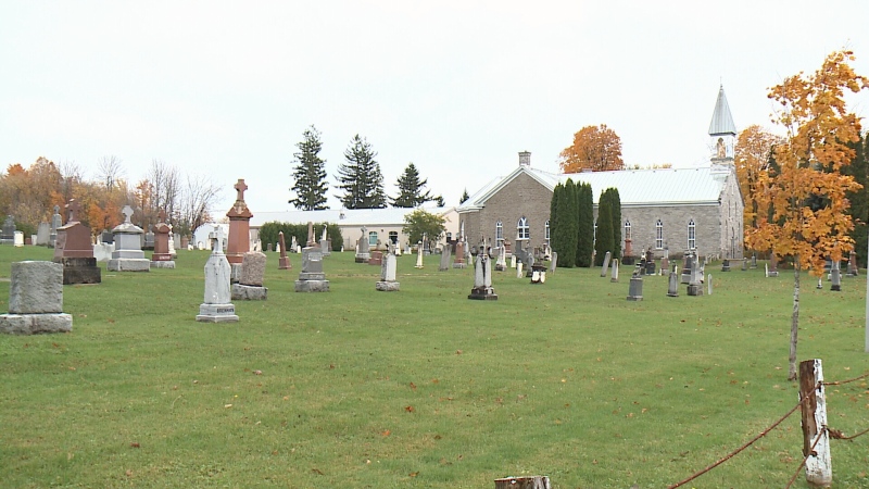 St. Patrick's Fallowfield Catholic Church Cemetery, located on Steeple Hill Crescent in west-Ottawa, now at the centre of fraud allegations.  The Ottawa Archdiocese is suing three former cemetery committee members for $736,000 in damages. (Peter Sperzling/CTV Ottawa)