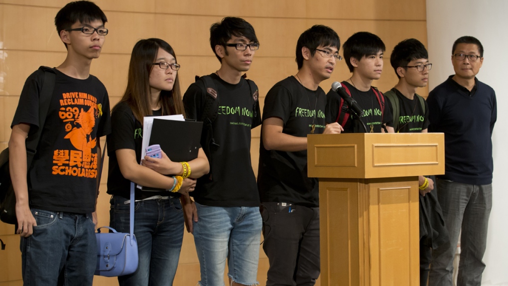 Hong Kong student leaders meet with government