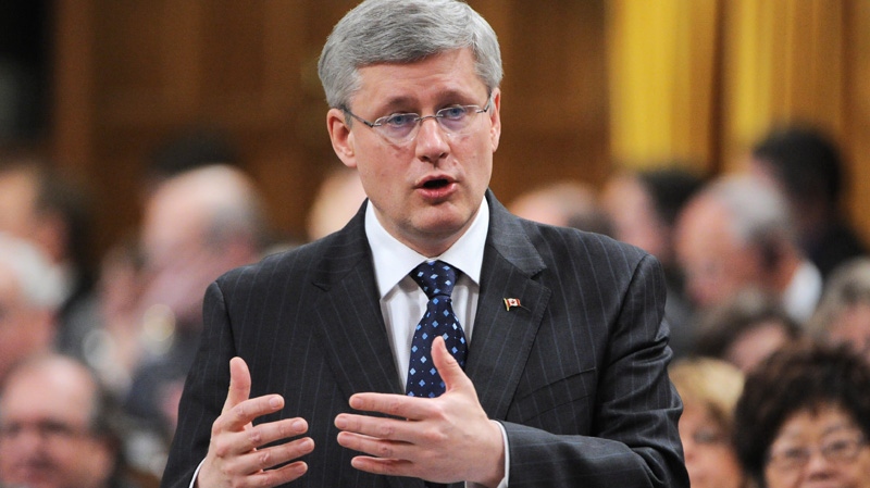 Prime Minister Stephen Harper responds to a question during question period in the House of Commons on Parliament Hill in Ottawa on Wednesday, March 7, 2012. (Sean Kilpatrick / THE CANADIAN PRESS