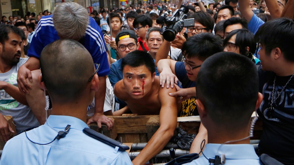 Clashes in Mong Kok, Hong Kong