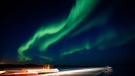 The largest solar storm in five years sent a huge wave of radiation into earth's atmosphere creating a brilliant show of the aurora borealis near Yellowknife, N.W.T. on Thursday March 8, 2012.