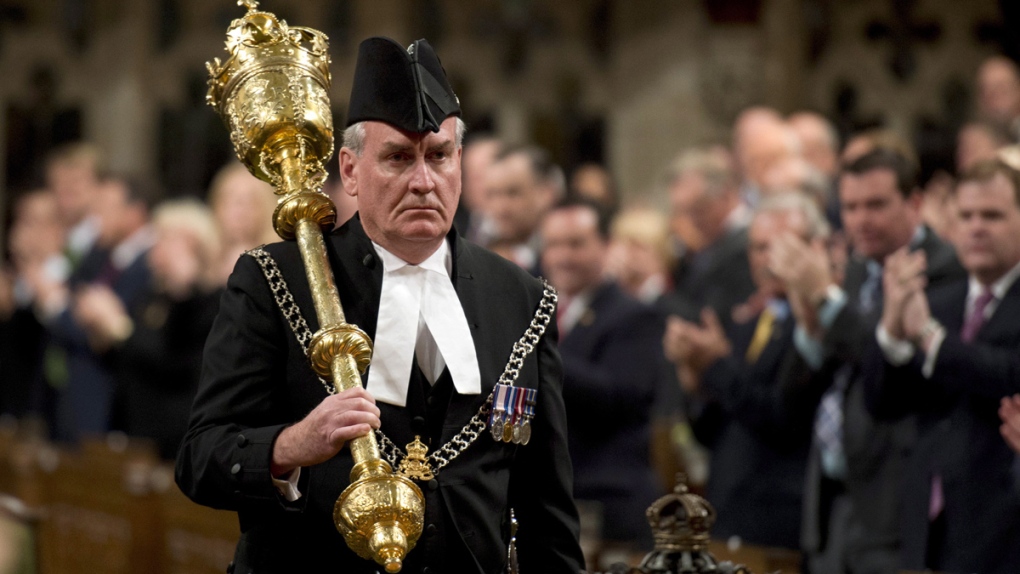 Sergeant-at-Arms Kevin Vickers in Parliament