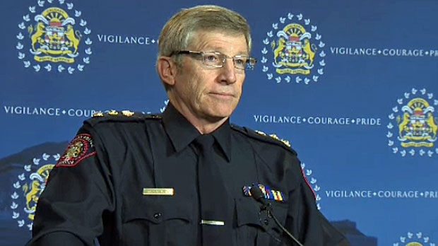 Calgary Police Chief Rick Hanson says Zehaf-Bibeau did not have a criminal record in Calgary.