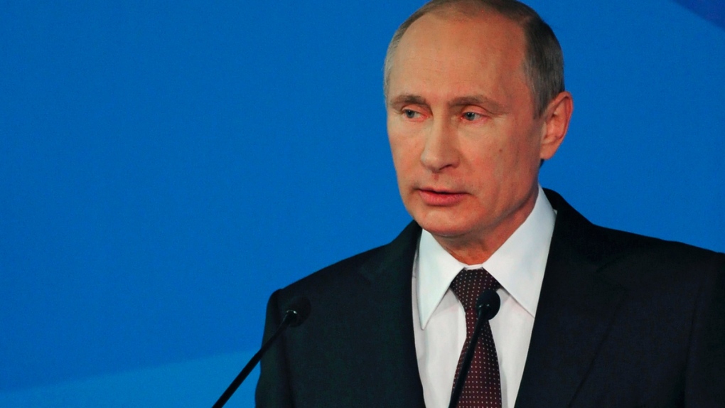 Vladimir Putin speaks in Sochi