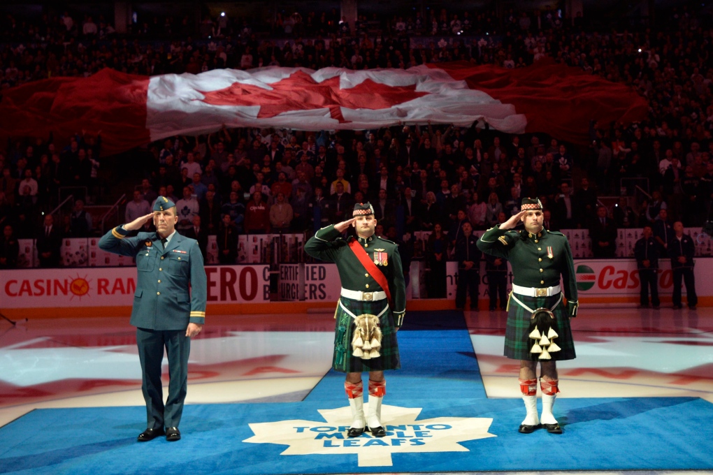 Canadian Forces salute at Air Canada Centre 