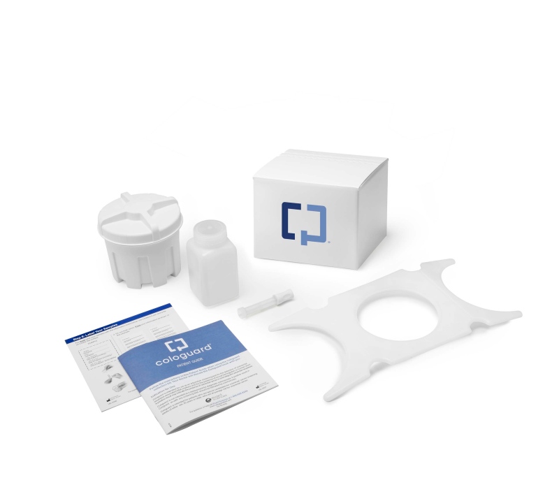 This undated product image provided by the Mayo Clinic shows the Cologuard test. The test is the first to look for cancer-related DNA in stool, and was approved by the U.S. Food and Drug Administration last month. (AP / Mayo Clinic)