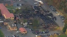 The back portion of a nursing home in Whitby, Ont. was destroyed by fire on Monday, Oct. 27, 2014. 