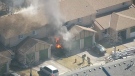 Fire broke out in a townhouse near Yonge Street and Elgin Mills Road on Wednesday, March 14, 2012.