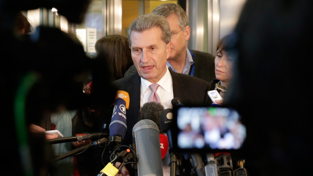 EU Commissioner for Energy Guenther Oettinger