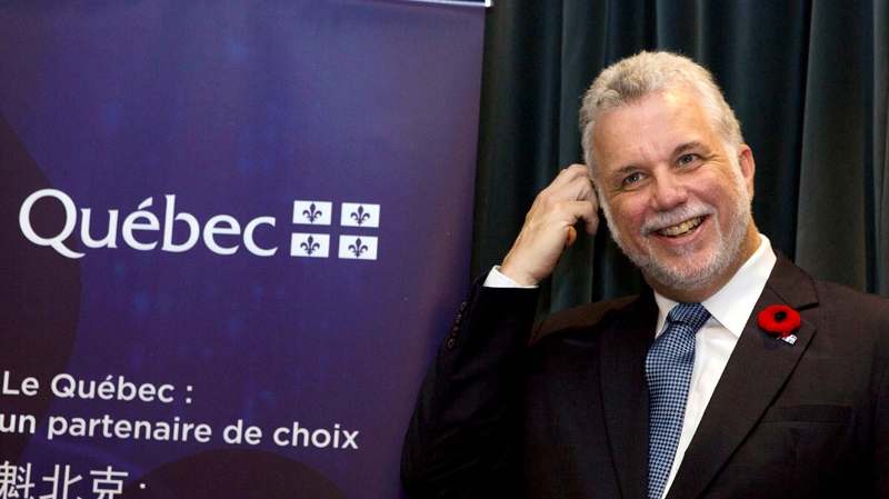 Premier of Quebec Philippe Couillard attends a sig