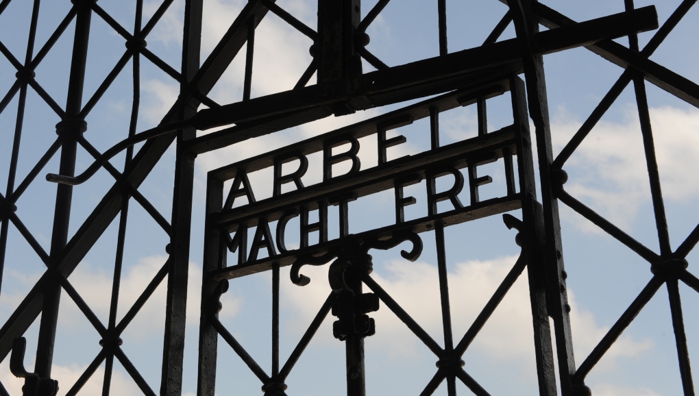 Gate stolen from former Nazi camp