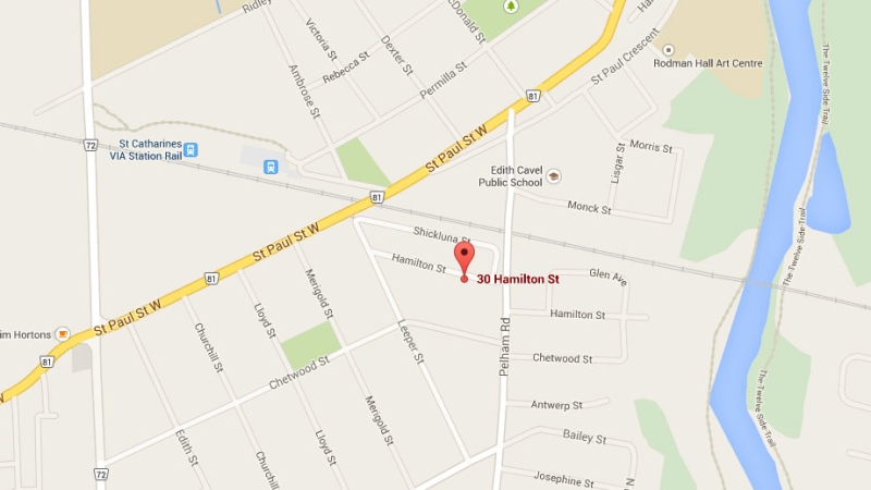 A 51-year old man has been critically injured in a residential fire at 30 Hamilton St. in St. Catharines. (Google Maps)