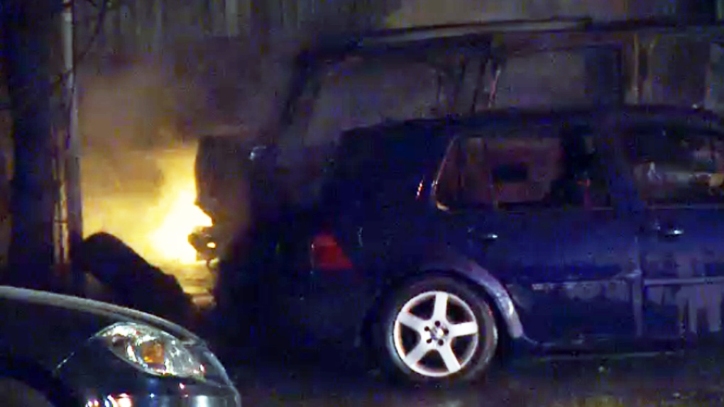 Three cars catch fire