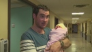 CTV Windsor reporter Rich Garton celebrates the birth of his second child with wife Hannah.