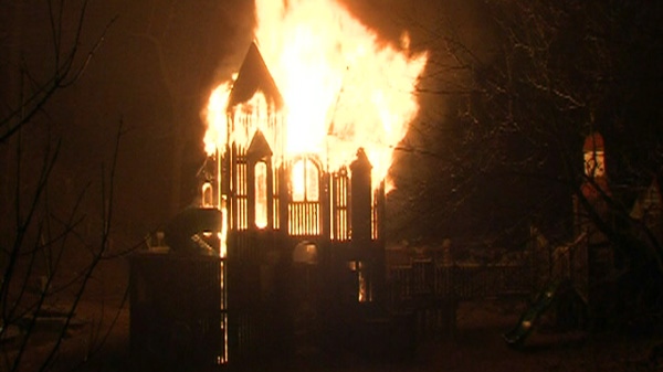 Toronto police say arson is to blame for an overnight blaze in High Park.