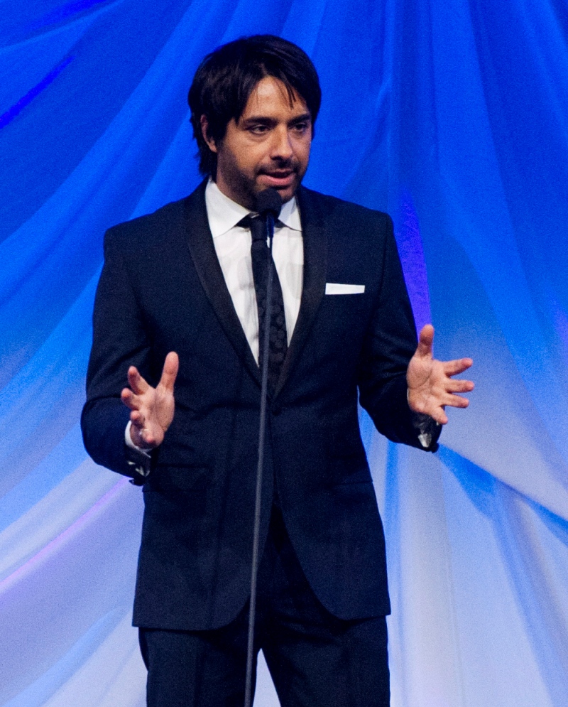 Radio host Jian Ghomeshi takes the stage during the Juno awards gala dinner in Ottawa on Saturday, March 31, 2012. (The Canadian Press/Sean Kilpatrick)