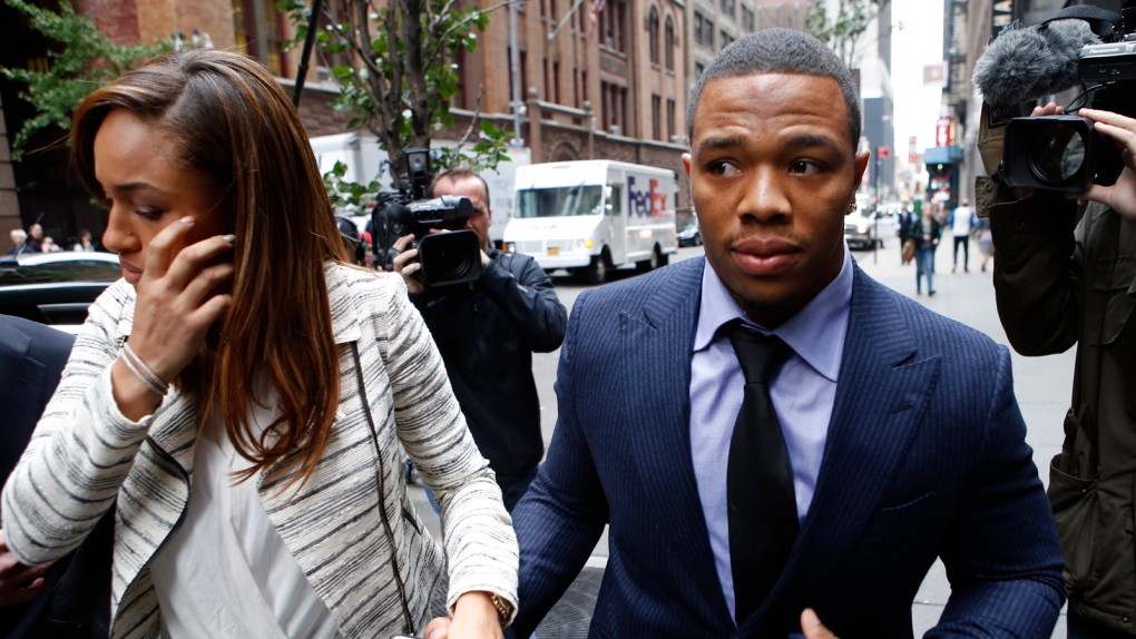 Ray Rice arrives for appeal hearing