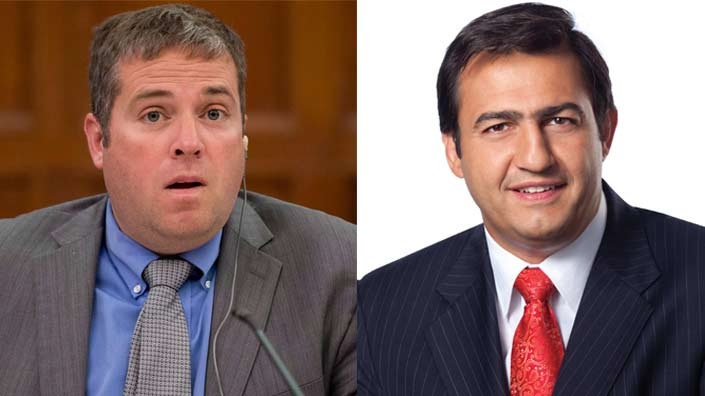 Liberal MP Scott Andrews, left, Liberal MP Massimo Pacetti, right, are seen in this composite photo. (Adrian Wyld / THE CANADIAN PRESS, Parliament of Canada)
