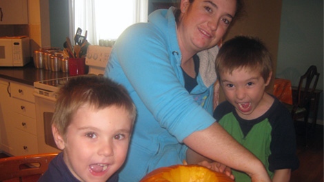 Erin Vance celebrates Halloween with her sons. She died after being struck by a car on March 18, 2012. 