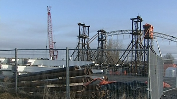 The company contracted to build the Strandherd-Armstrong Bridge has filed for receivership, Tuesday, March 20, 2012. 