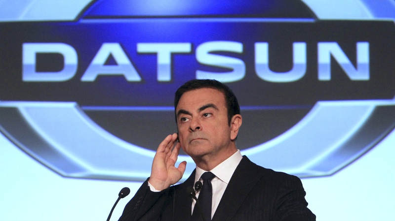 Nissan Motor Co. Chief Executive Carlos Ghosn gestures during a press conference in Jakarta, Indonesia, Tuesday, March 20, 2012. (AP Photo)