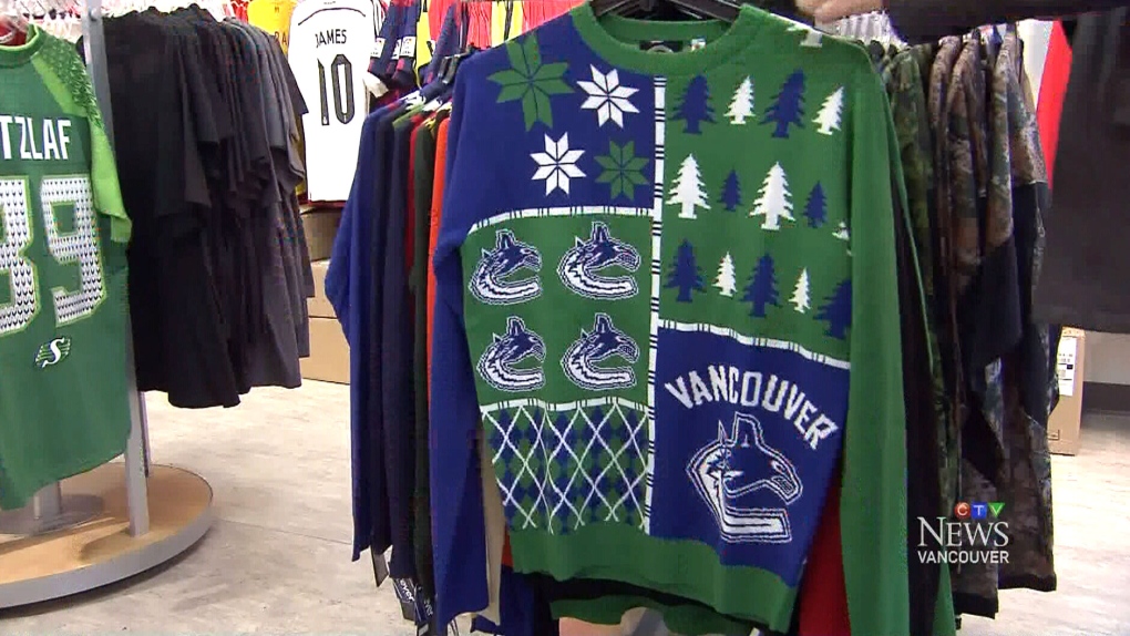 Now that's ugly! Hockey teams don Christmas sweaters