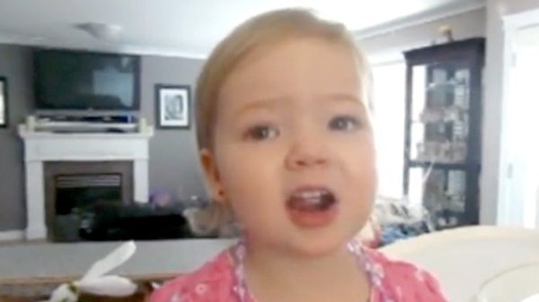 Video of a Canadian baby singing an Adele song has gone viral. 