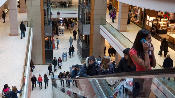 Shoppers are seen in a mall in Ottawa on Tuesday, December 21, 2010. ( Pawel Dwulit / THE CANADIAN PRESS)