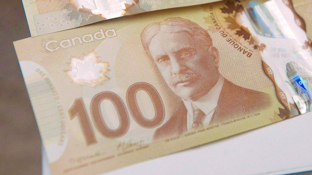 Canadian 100 dollar polymer banknote