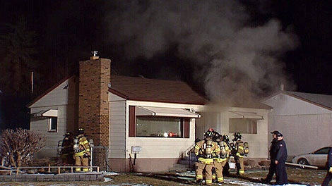 Fire crews responded to a house near 161 St. and 96 Ave. on Sunday, March 25.