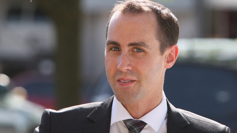 Michael Sona in Guelph, Ont., on June 4, 2014. (THE CANADIAN PRESS / Dave Chidley)