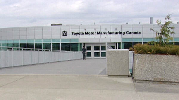 The Toyota Canada production plant in Woodstock, Ont. is seen on Wednesday, March 28, 2012.