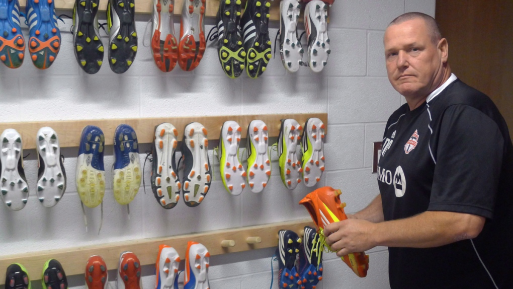 Malcolm Phillips in the Toronto FC boot room