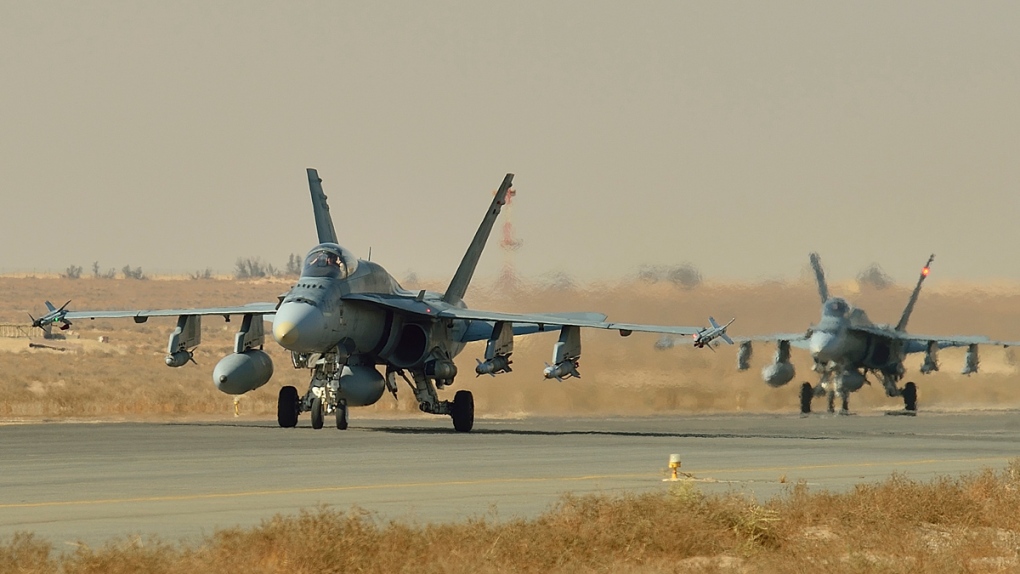CF-18 fighter jets prepare for mission in Iraq