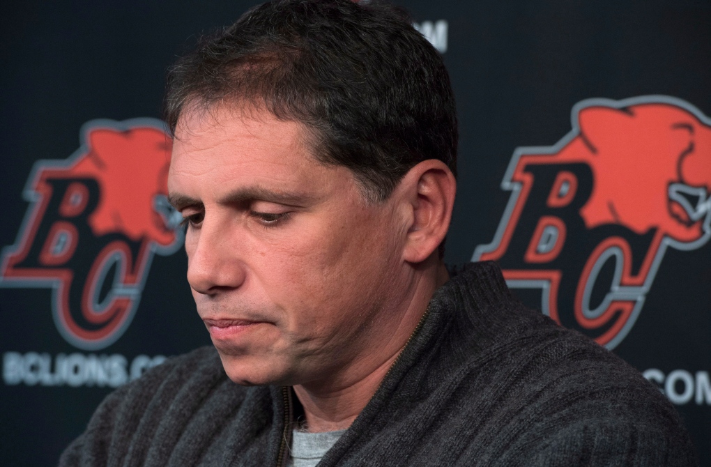 B.C. Lions head coach Mike Benevides fired 