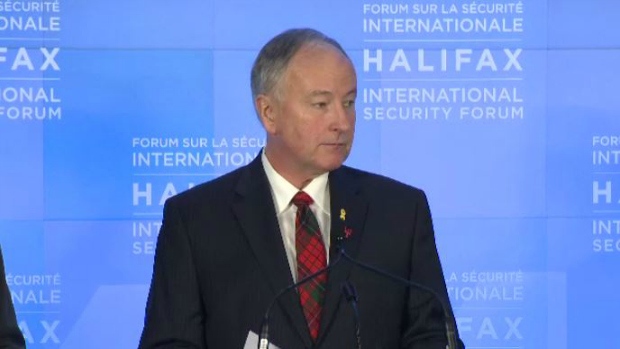 Defence Minister at security forum in Halifax 2014