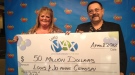 Jo-Anne and Louis Chikoski celebrate their $50-million lotto win on Monday, April 2, 2012.