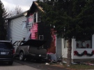 A truck has caused $50,000 damage at 3804 Matchette Rd in Windsor, Thursday, Nov.27, 2014. (Michelle Maluske/CTV Windsor) 