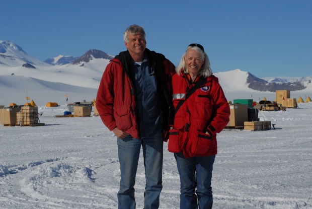 Phil Currie and Eva Koppelhus in Antarctica