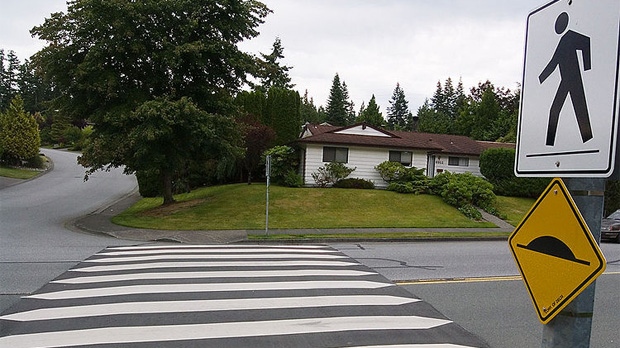 A crosswalk is seen in this file photo (Richard Drdul/Traffic Calming Flickr Photoset)