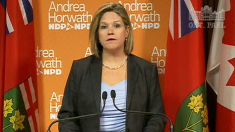 NDP Leader Andrea Horwath is calling for new taxes on high-income earners.