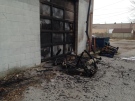 Windsor fire crews were called to a garage fire on Wyandotte Street in Windsor, Ont., Friday, Nov.28, 2014. (Sacha Long / CTV Windsor)