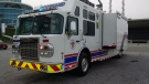 Windsor's new mobile command post is unveiled at the Riverfront Festival Plaza on Monday, Dec. 1, 2014 in Windsor, Ont. (Windsor Police Service/ Twitter)