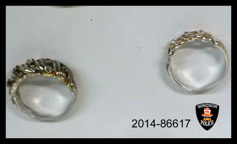 Windsor police have released a photo of rings of which they are trying to find the owner.  