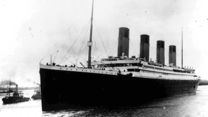 In this April 10, 1912, file photo, the liner Titanic leaves Southampton, England on her maiden voyage. (AP Photo/File)