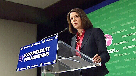 Wildrose Leader Danielle Smith unveils her party's fifth, and final campaign pledge Monday, April 9.