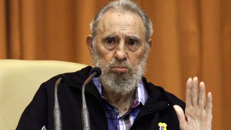 Cuba's Fidel Castro speaks during a meeting with members of the Japan-based international non-governmental organization, Peace Boat in Havana, Cuba, Thursday, March 1, 2012. (AP / Roberto Chile, Cubadebate)