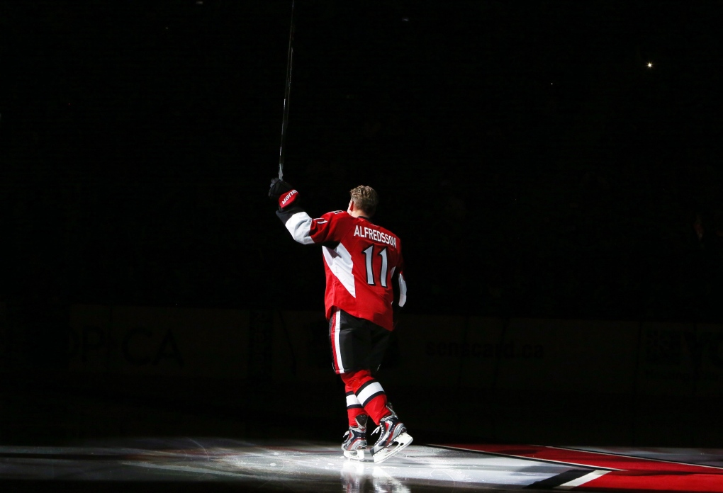 Daniel Alfredsson's last skate with the Ottawa Senators